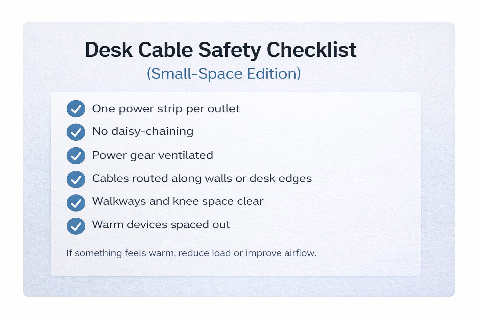 Desk Cable Management for Small Spaces (Safe, No-Drill Setup)